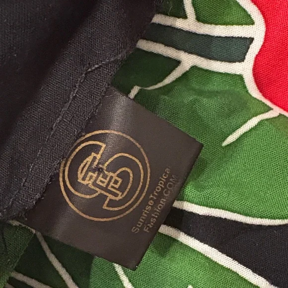 Floral Black and Red Sarong from Maui - Picture 2 of 5